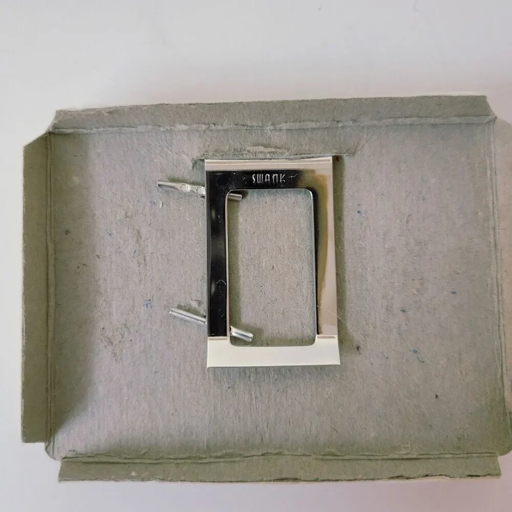 SWANK Silver-tone Money Clip Vintage Dollar Sign In Box